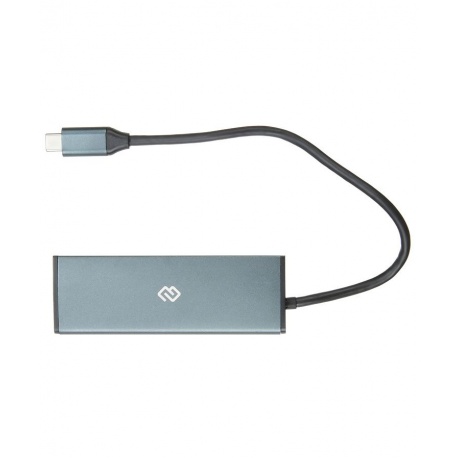 Хаб-разветвитель USB-C Digma HUB-3U3.0С-UC-G 4порт. серый - фото 3