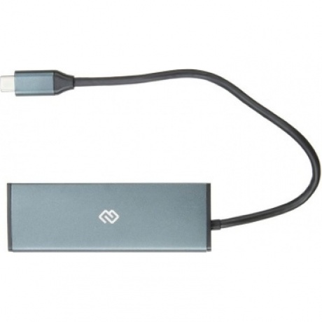 Хаб-разветвитель USB-C Digma HUB-3U3.0С-UC-G 4порт. серый - фото 3