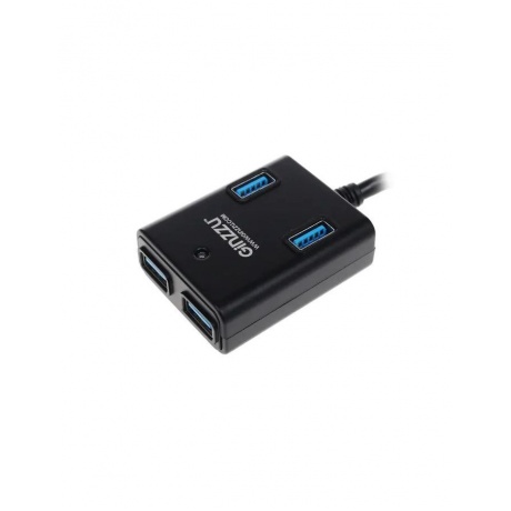 Хаб-разветвитель USB 3.0 Ginzzu GR-384UAB 4порт. черный - фото 8