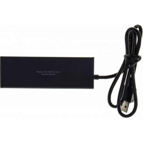 Хаб-разветвитель USB 3.0 Buro BU-HUB4-0.5-U3.0 4порт. черный - фото 2