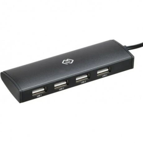 Хаб-разветвитель USB-C Digma HUB-4U2.0-UC-B 4порт. черный - фото 4