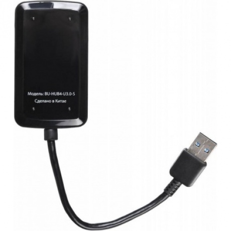 Хаб-разветвитель USB 3.0 Buro BU-HUB4-U3.0-S 4порт. черный - фото 2