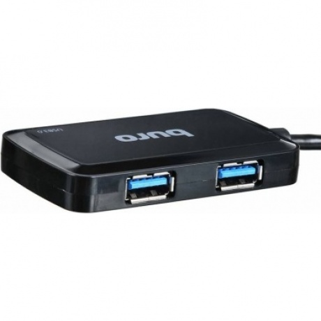 Хаб-разветвитель USB 3.0 Buro BU-HUB4-U3.0-S 4порт. черный - фото 3