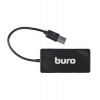 Хаб-разветвитель USB 2.0 Buro BU-HUB4-U2.0-Slim 4порт. черный
