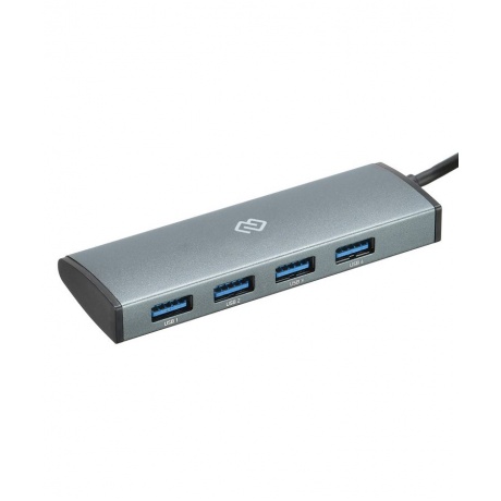 Хаб-разветвитель USB-C Digma HUB-4U3.0-UC-G 4порт. серый - фото 1
