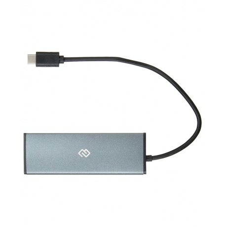 Хаб-разветвитель USB-C Digma HUB-4U3.0-UC-G 4порт. серый - фото 3