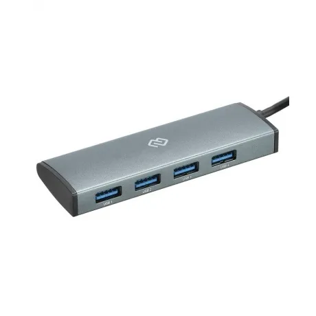 Хаб-разветвитель USB-C Digma HUB-4U3.0-UC-G 4порт. серый