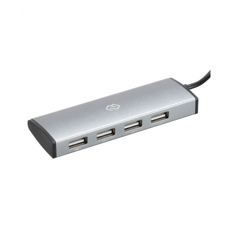 

Хаб-разветвитель USB-C Digma HUB-4U2.0-UC-DS 4порт. серебристый