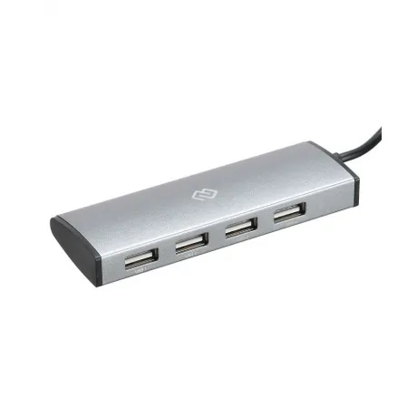Хаб-разветвитель USB-C Digma HUB-4U2.0-UC-DS 4порт. серебристый
