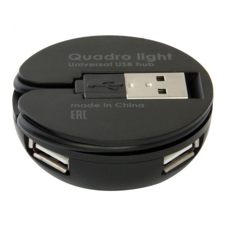 USB разветвитель Defender Quadro Light USB 2.0, 4 порта (83201) - фото 3