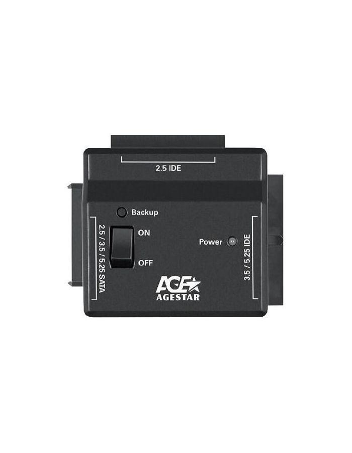 Адаптер-переходник для HDD AgeStar FUBCP2 IDE SATA пластик черный 2.5" 3.5" 5.25"