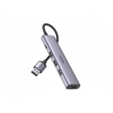 Хаб UGREEN USB концентратор (хаб) USB 3.0 to 4хUSB 3.0 Hub, цвет серый космос (20805) - фото 1