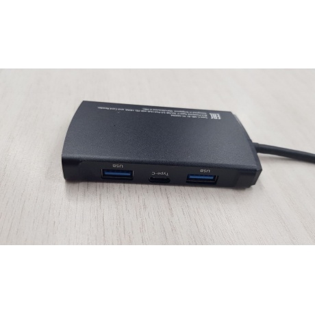 Хаб USB Rombica Type-C M6 USB 3.0 x 3 Type-C PD HDMI картридер алюминий черный хорошее состояние - фото 3