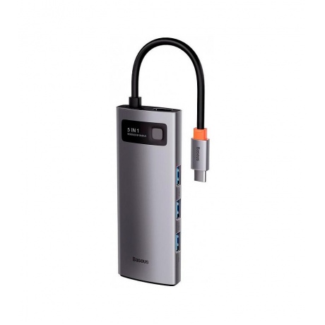 USB-хаб Baseus Metal Gleam Gray (CAHUB-CX0G) - фото 2