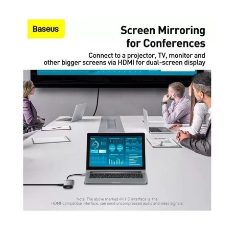 USB-хаб Baseus Metal Gleam Gray (CAHUB-CY0G) - фото 11