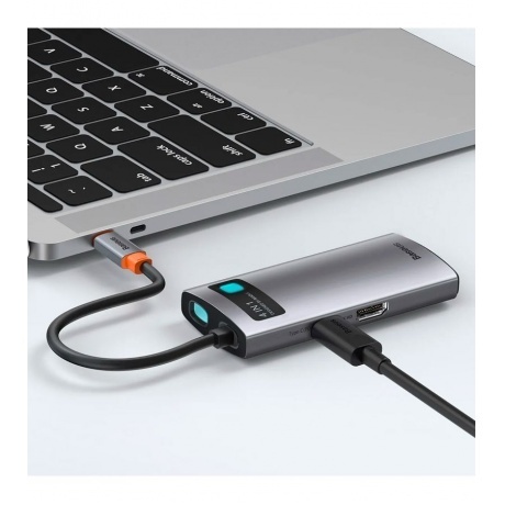 USB-хаб Baseus Metal Gleam Gray (CAHUB-CY0G) - фото 7