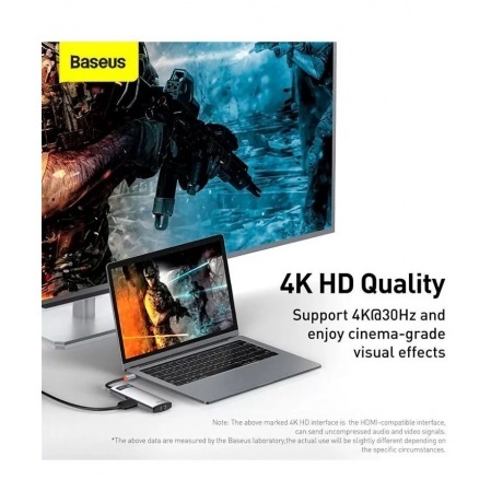 USB-хаб Baseus Metal Gleam Gray (CAHUB-CY0G) - фото 10