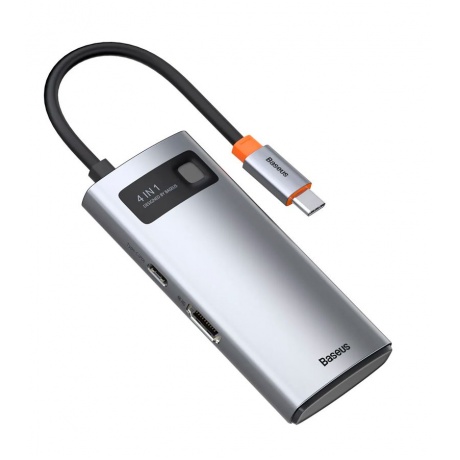 USB-хаб Baseus Metal Gleam Gray (CAHUB-CY0G) - фото 1