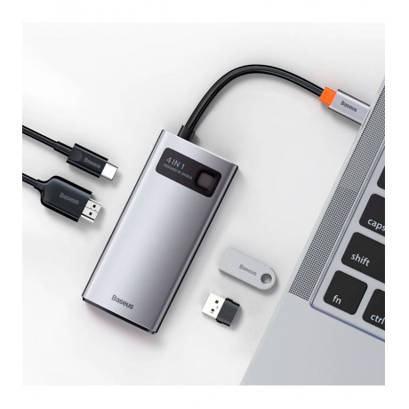 USB-хаб Baseus Metal Gleam Gray (CAHUB-CY0G) - фото 8