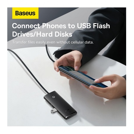 USB-хаб Baseus Lite Series Black (WKQX030101) - фото 12