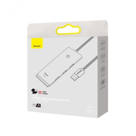 USB-хаб Baseus Lite Series Black (WKQX030101) - фото 17