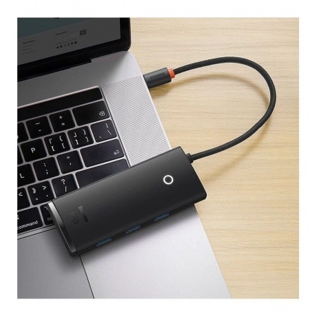 Хаб-адаптер Baseus Lite Series Black (WKQX040001) - фото 7