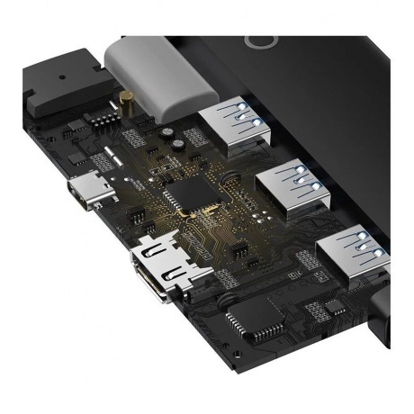 Хаб-адаптер Baseus Lite Series Black (WKQX040001) - фото 8