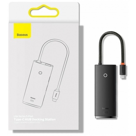 Хаб-адаптер Baseus Lite Series Black (WKQX040001) - фото 9