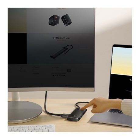 Хаб-адаптер Baseus Lite Series Black (WKQX050001) - фото 10