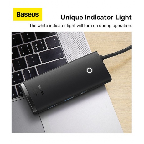 Хаб-адаптер Baseus Lite Series Black (WKQX050001) - фото 13