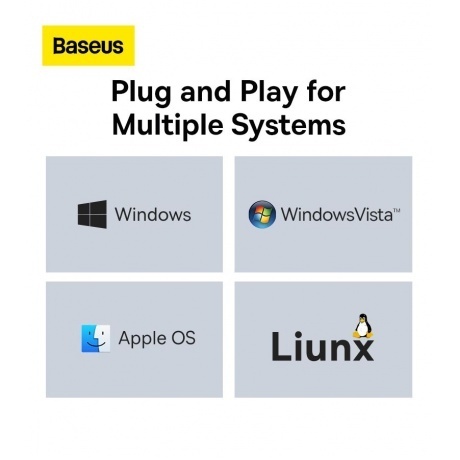 Хаб-адаптер Baseus Lite Series Black (WKQX050101) - фото 15