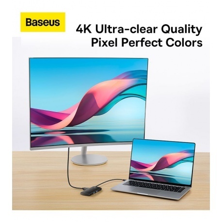 Хаб-адаптер Baseus Lite Series Black (WKQX050101) - фото 16