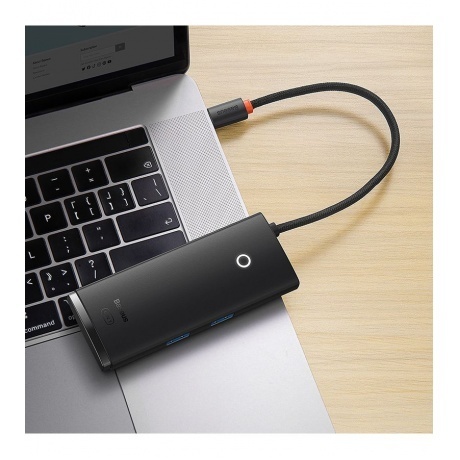 Хаб-адаптер Baseus Lite Series Black (WKQX050101) - фото 7