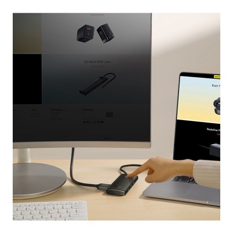 Хаб-адаптер Baseus Lite Series Black (WKQX050101) - фото 9