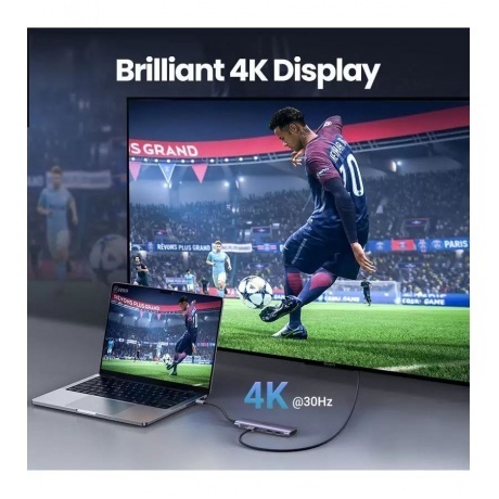 Хаб-адаптер UGREEN CM195-15214 Space Gray (15214) - фото 3