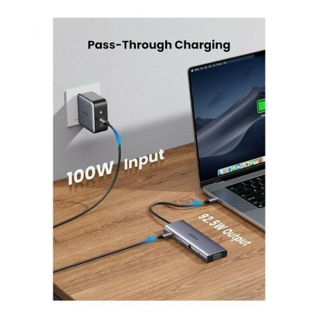 Хаб-адаптер UGREEN CM498-15601 Space Gray (15601) - фото 4