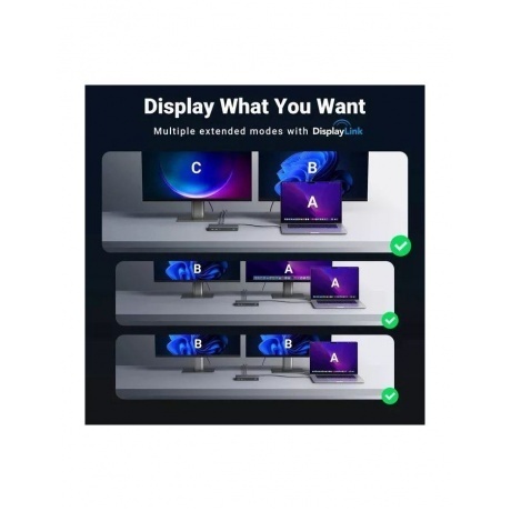 Хаб-адаптер UGREEN CM615-90912 (90912) - фото 5