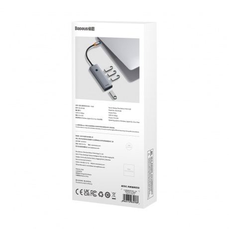 Хаб Baseus BS-OH108 Space Grey (B0005280A813-03) - фото 16