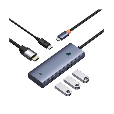 Хаб Baseus BS-OH150 Space Grey (B00052801811-00) - фото 3