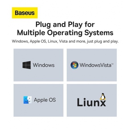 Хаб Baseus Lite Series Black (WKQX030201) - фото 15