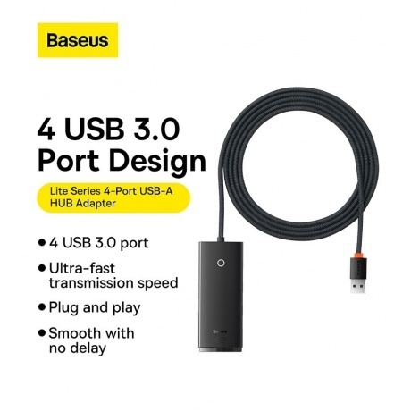 Хаб Baseus Lite Series Black (WKQX030201) - фото 10