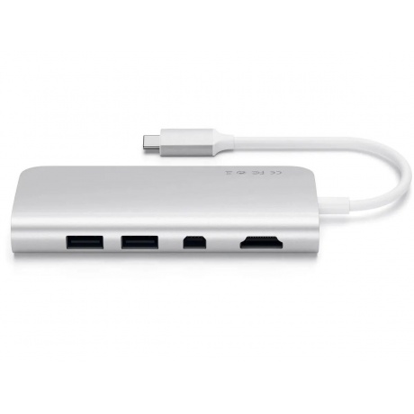 USB адаптер Satechi Aluminum Type-C Multimedia Adapter. Цвет серебряный - фото 4