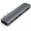 USB-хаб Satechi Aluminum Pro Hub для Macbook Pro (USB-C). Порты:...