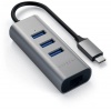 USB-хаб Satechi Type-C 2-in-1 USB 3.0 Aluminum 3 Port Hub and Et...