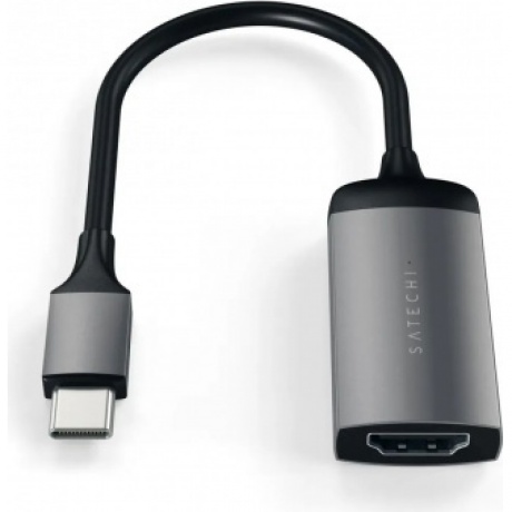 Адаптер Satechi Type-C to HDMI 4K 60HZ. Поддержка 4K/60Hz. Материал корпуса алюминий. Цвет серый космос. - фото 2