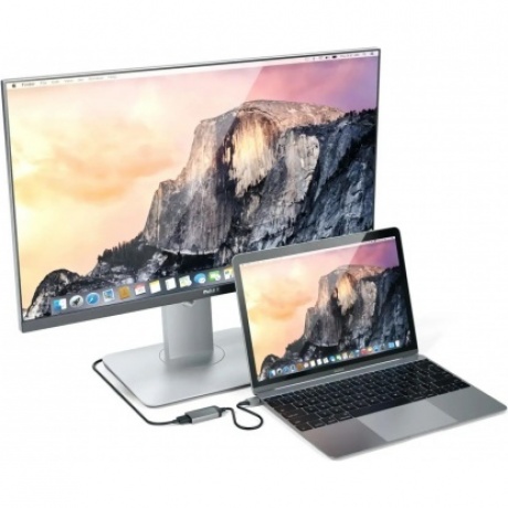 Адаптер Satechi Type-C to HDMI 4K 60HZ. Поддержка 4K/60Hz. Материал корпуса алюминий. Цвет серый космос. - фото 6