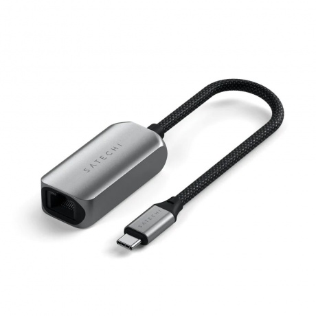 Адаптер Satechi USB-C 2.5 Gigabit Ethernet Adapter. Цвет: серый космос - фото 1