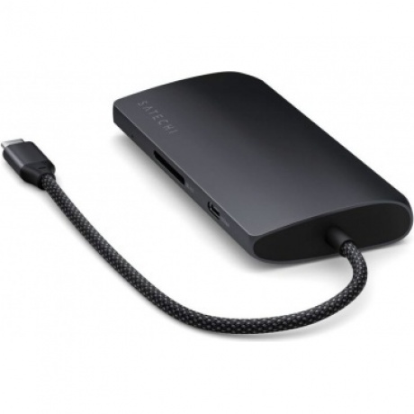 Адаптер Satechi USB-C Multiport Adapter 8K with Ethernet V3. Цвет: полуночный серый - фото 3