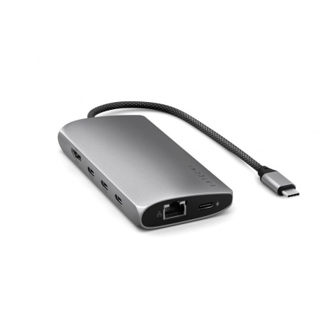 Адаптер Satechi USB-C Multiport Adapter 8K with Ethernet V3. Цвет: серый космос - фото 1