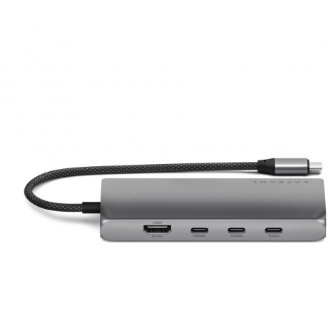Адаптер Satechi USB-C Multiport Adapter 8K with Ethernet V3. Цвет: серый космос - фото 2